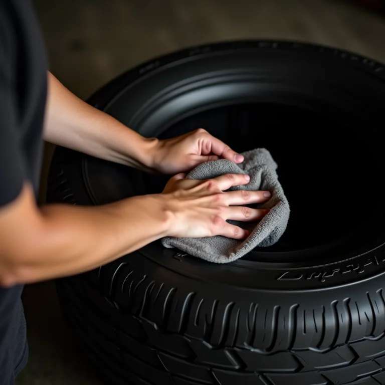 Dicas de como limpar e manter seu pufe de pneu.