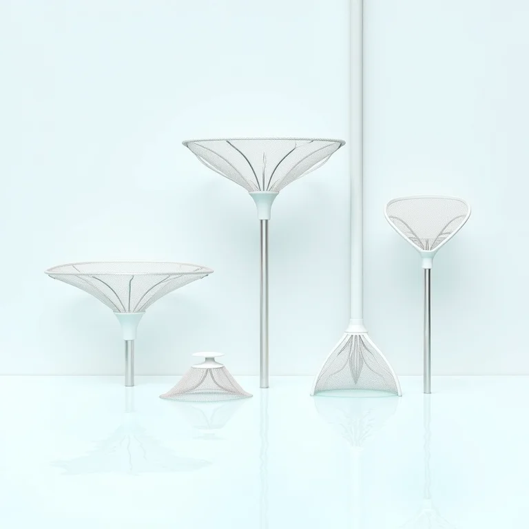 Diferentes tipos de redes para limpeza de piscina