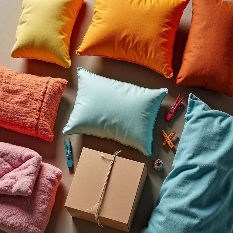 Diversos materiais acessíveis para montar uma cabana infantil.