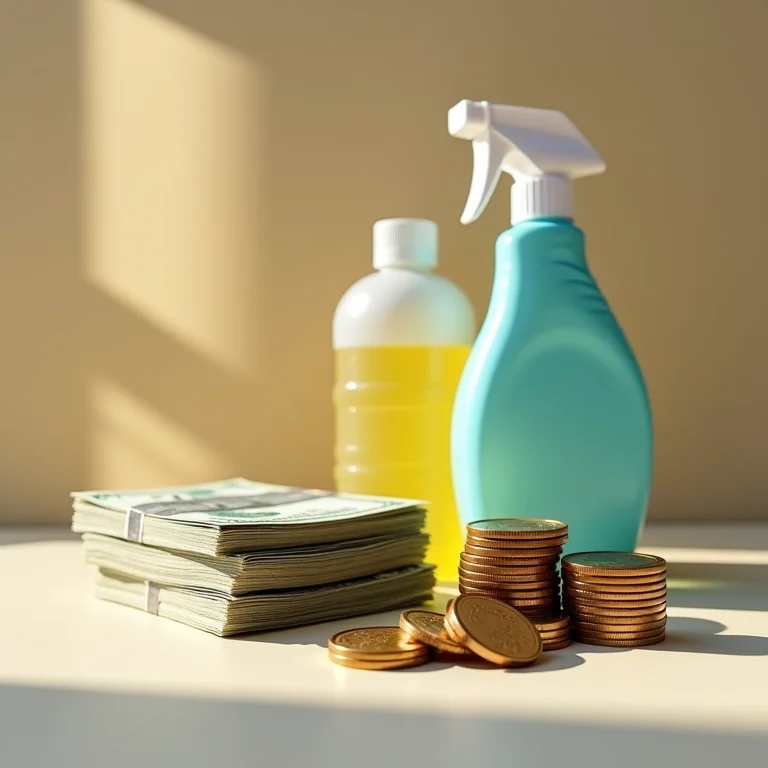 Economia com produtos de limpeza caseiros