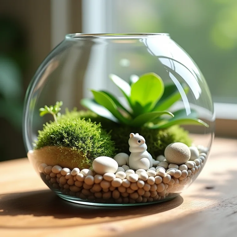 Elementos decorativos para terrários.