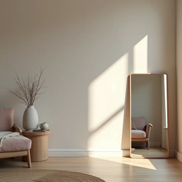 Espelho ampliando e iluminando um ambiente.