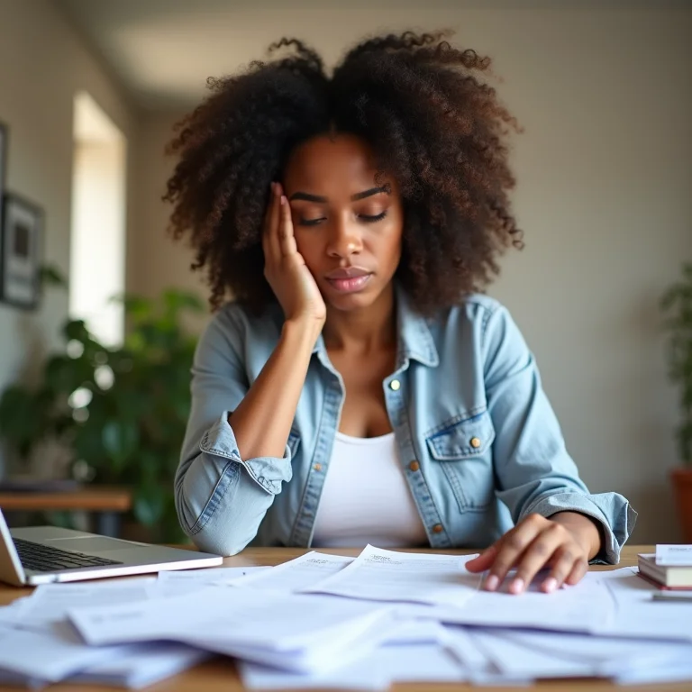Estresse financeiro afetando a saúde.