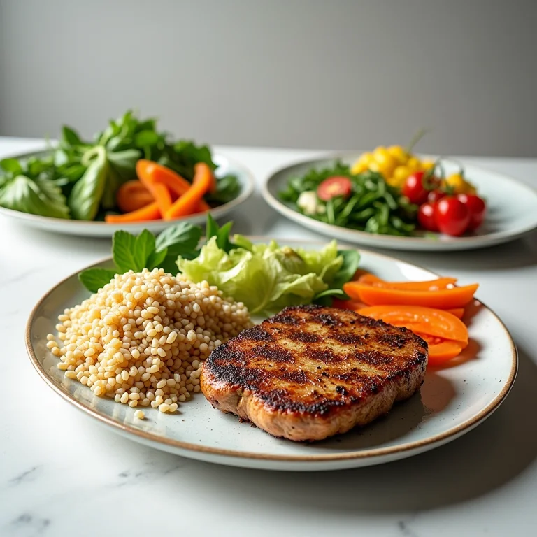 Exemplo de almoço e jantar saudáveis e equilibrados