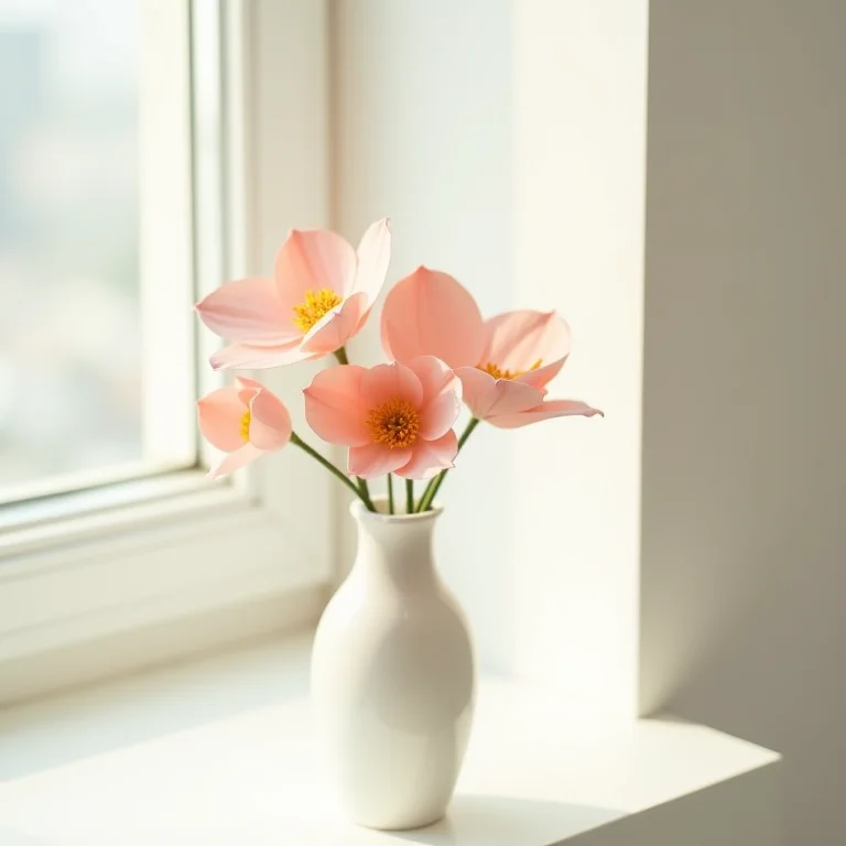 Flores de papel delicadas