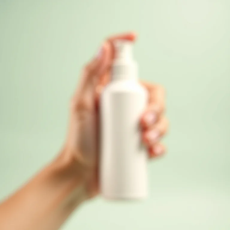 Frasco de protetor solar spray quase vazio