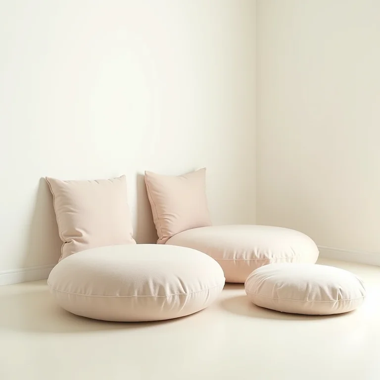 Futons de diferentes tamanhos e formatos