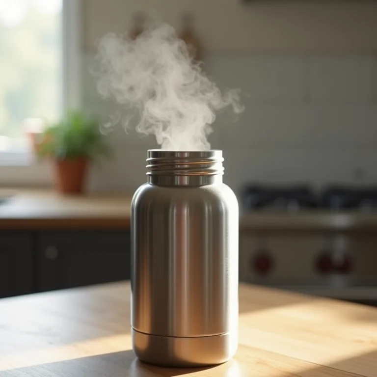 Garrafa térmica com mau cheiro