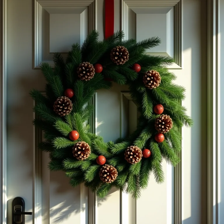 Guirlanda de Natal com pinhas