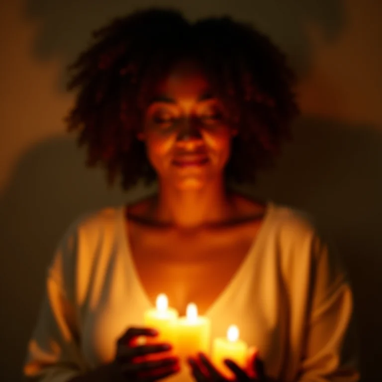 Iluminação aconchegante com luzes e velas em decoração boho chic