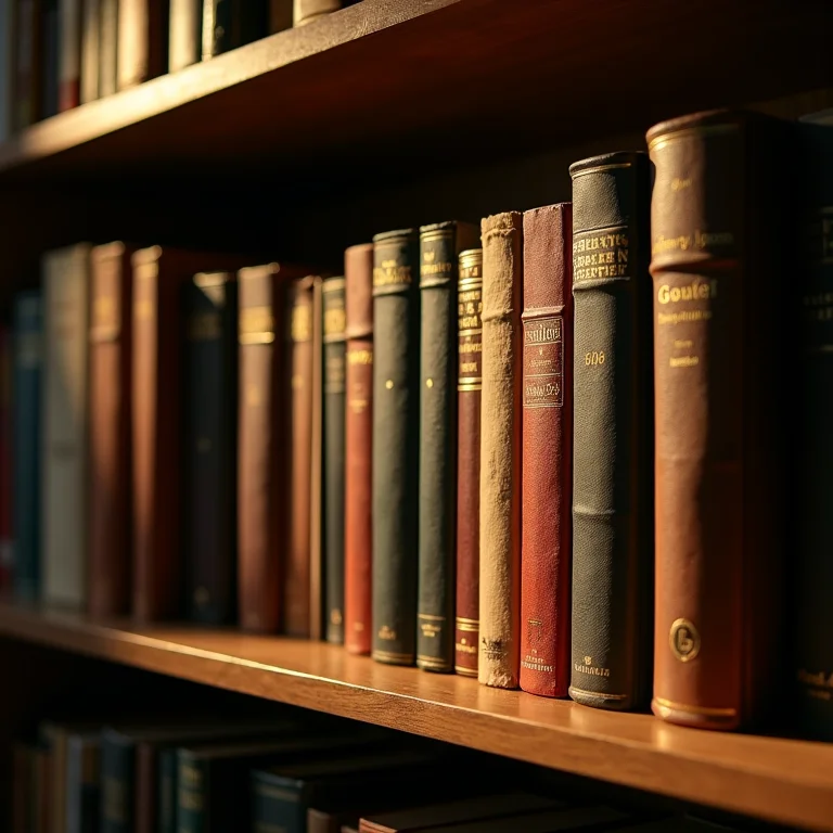 Iluminação estratégica destacando livros em estante