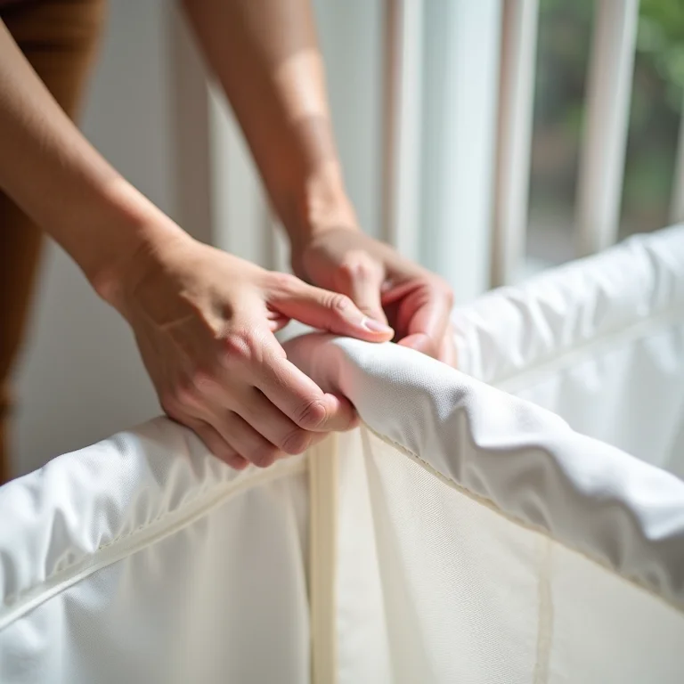 Inspeção visual de um berço portátil