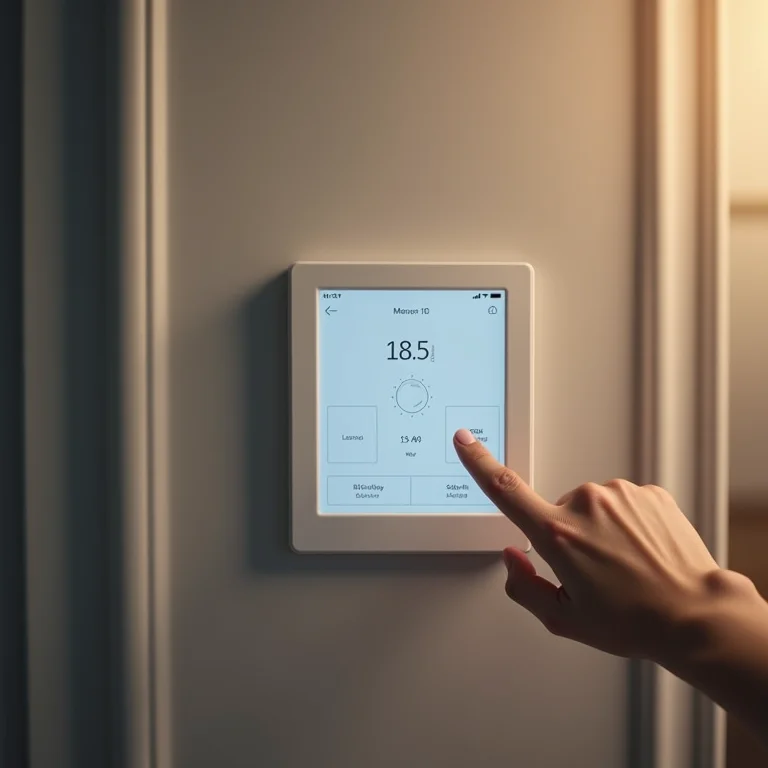 Interruptor inteligente integrado ao sistema de segurança da casa.