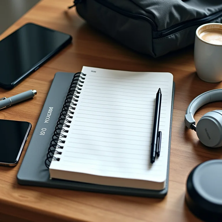 Inventário de itens antes de organizar a mochila