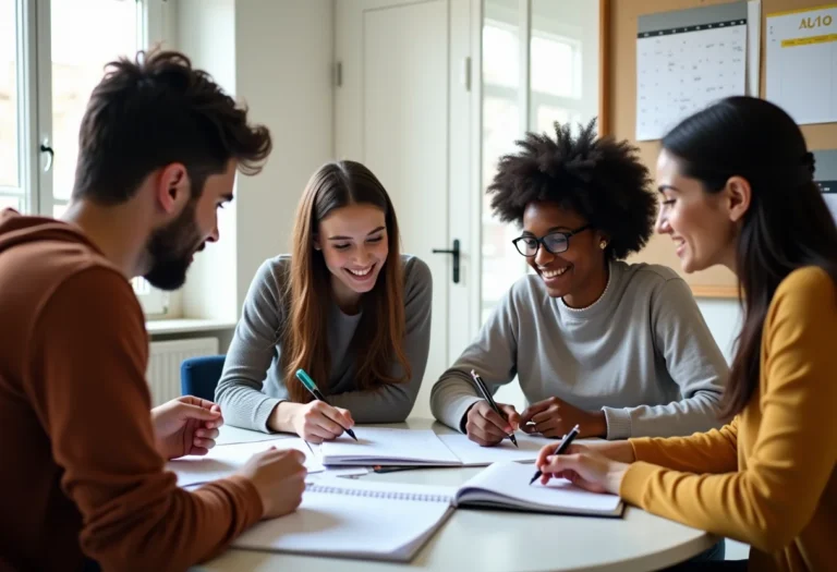 Jovens planejando suas vidas em um apartamento iluminado