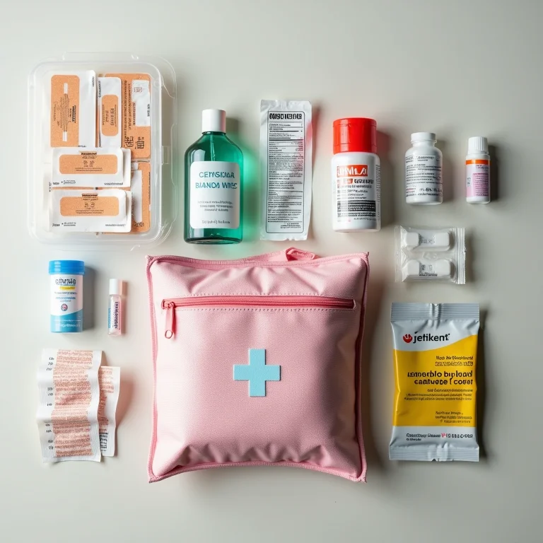 Kit de primeiros socorros para viagem à Disney