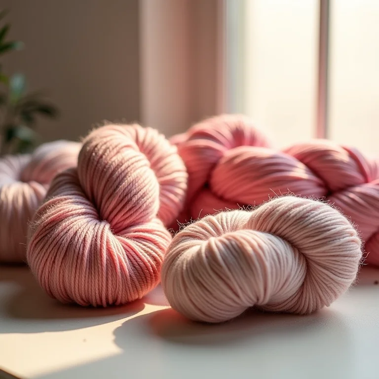 Lãs dispostas em paleta de cores harmoniosa