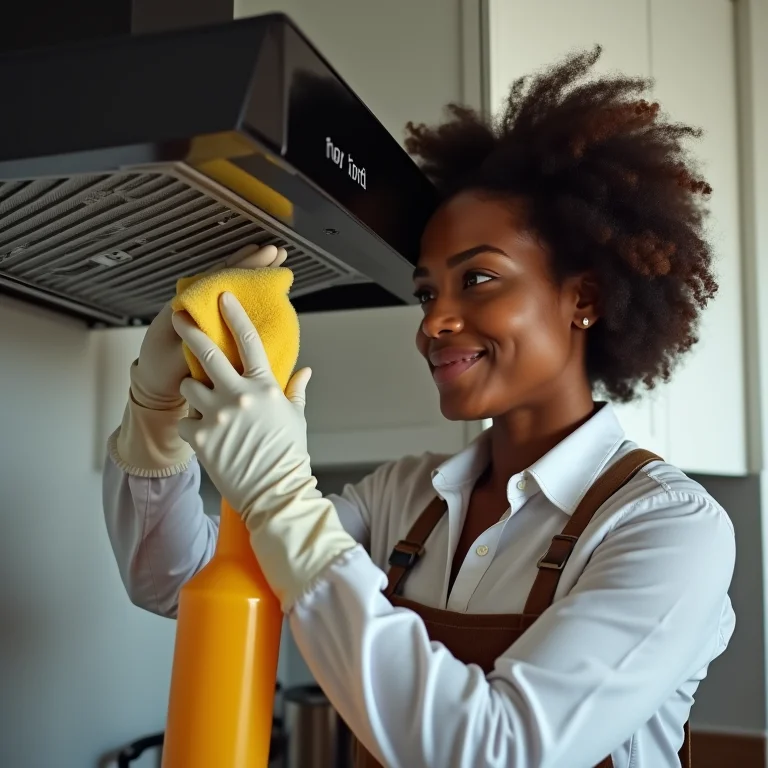 Limpeza detalhada dos componentes do exaustor