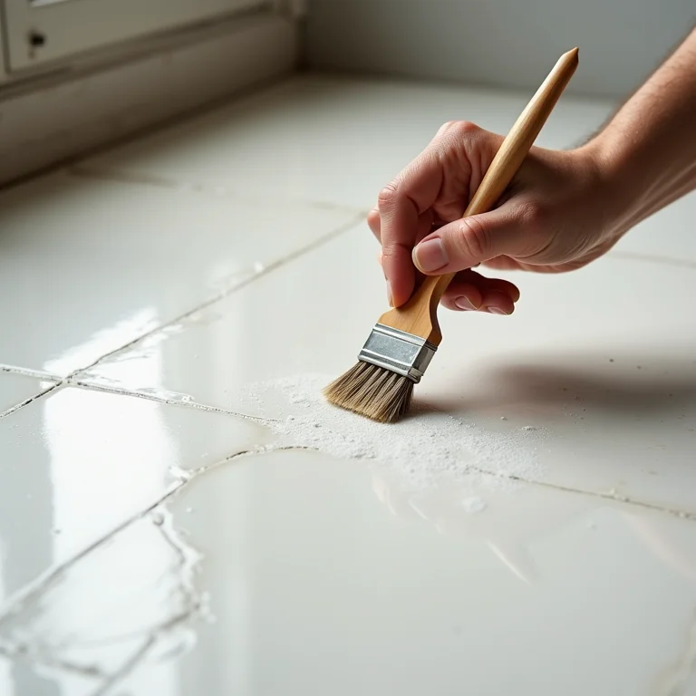 Limpeza do rejunte antes da pintura