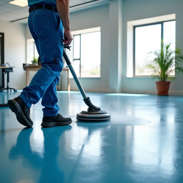 Limpeza profunda de piso emborrachado