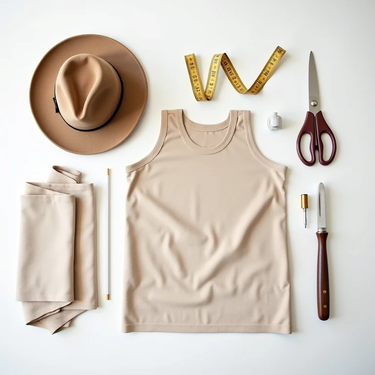 Materiais e ferramentas para fazer um porta bonés caseiro DIY.