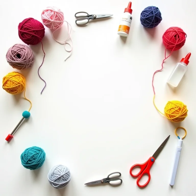 Materiais necessários para fazer pompons coloridos