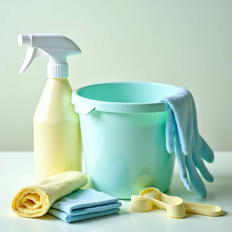 Materiais para limpeza do mop giratório