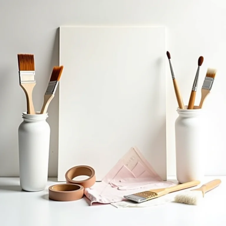 Materiais para pintura geométrica DIY