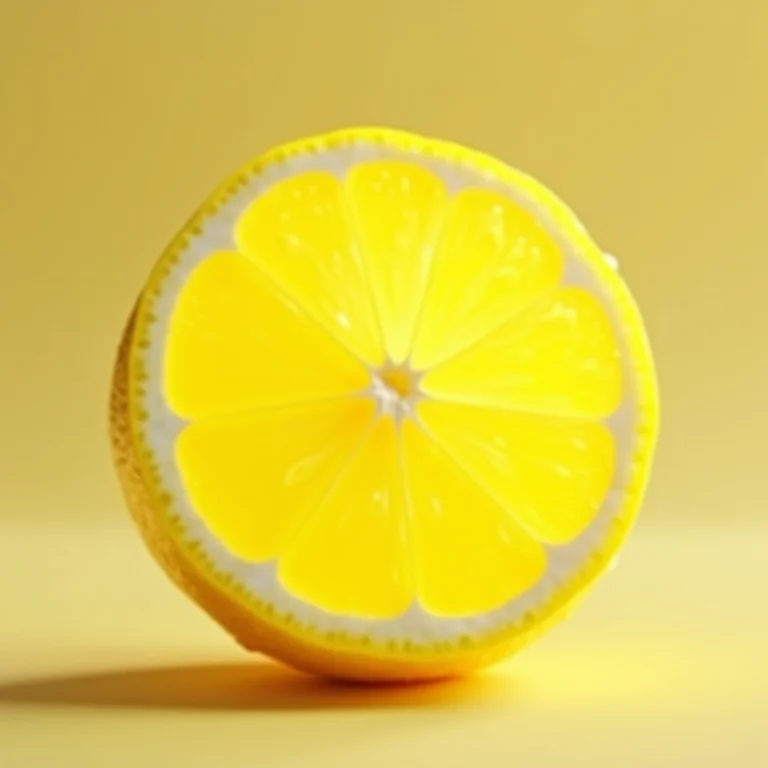 Meio limão com gotas de suco