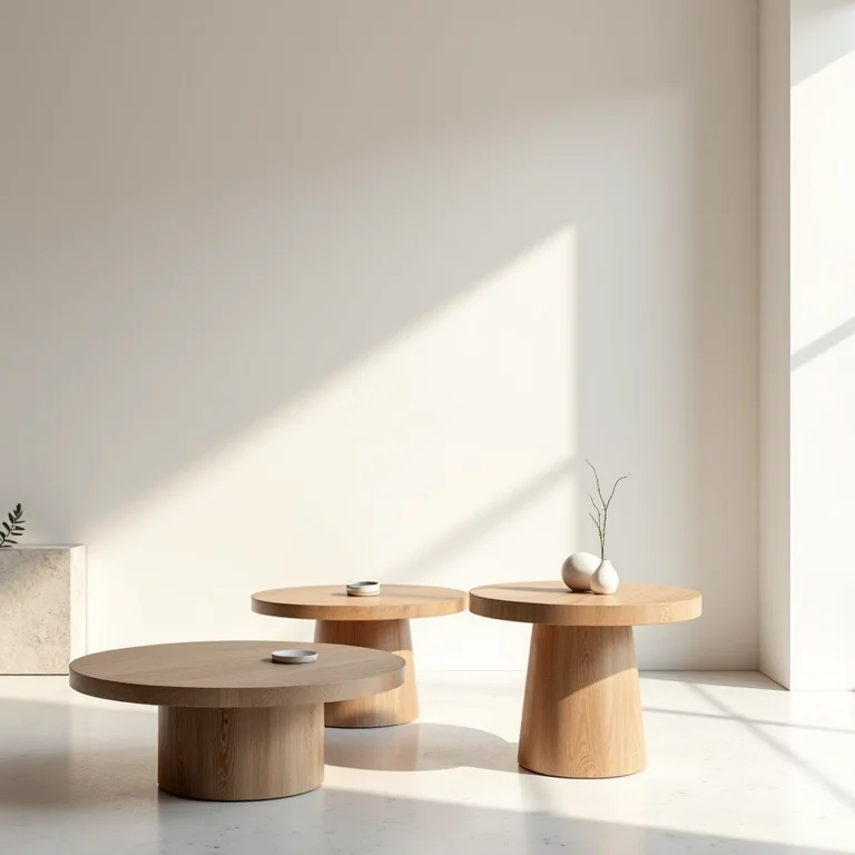 Mesa de centro como destaque em sala minimalista.