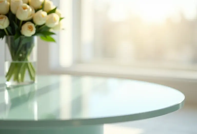 Mesa de vidro renovada e brilhante com truques fáceis