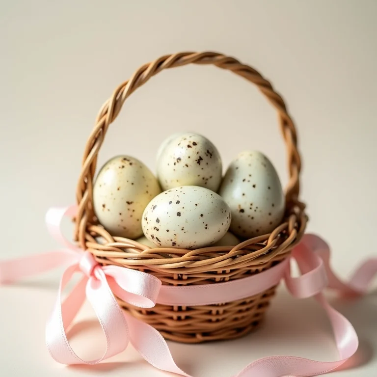 Mini ovos de codorna decorados para a Páscoa