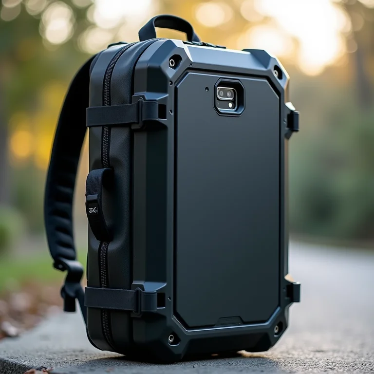 Mochila resistente protegendo eletrônicos contra danos