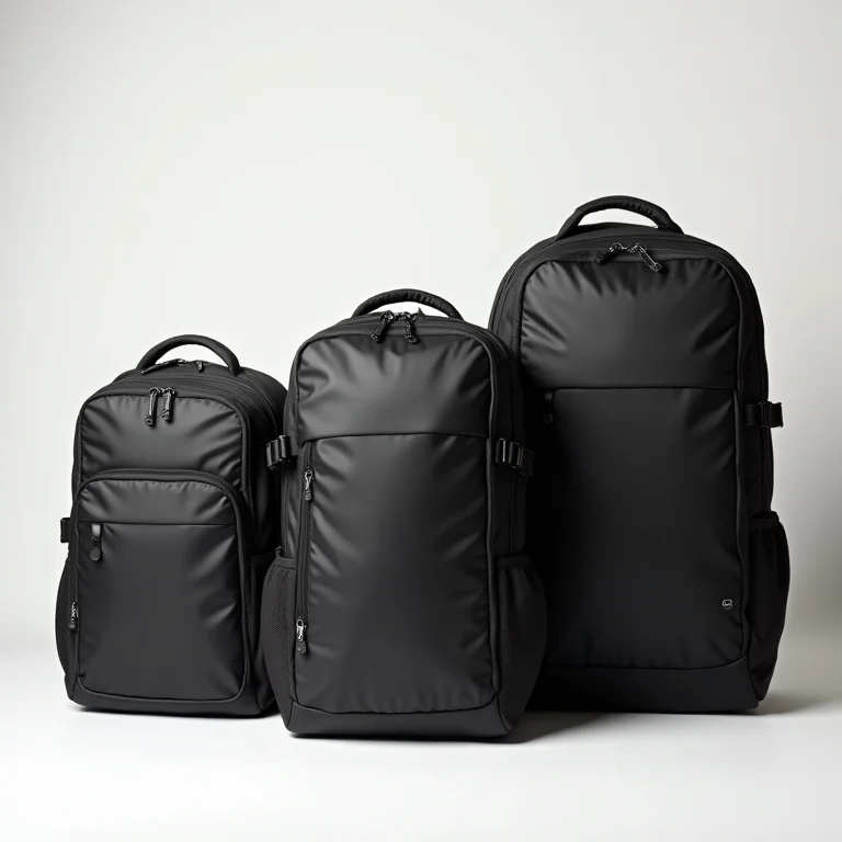 Mochilas de diferentes tamanhos e capacidades para eletrônicos