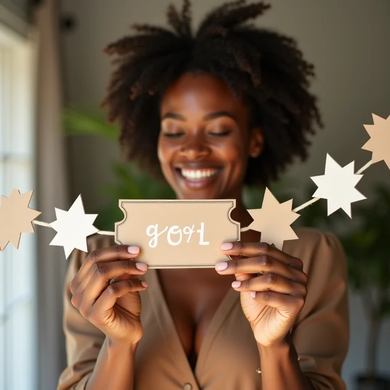 Mulher personalizando decoração de festa de papel