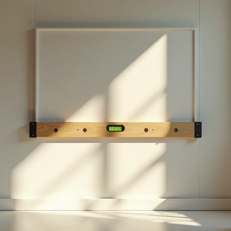 Nivelando um painel de TV DIY com ferramenta de nível