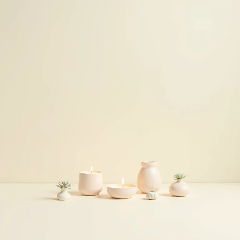 Objetos de decoração clean e minimalistas.