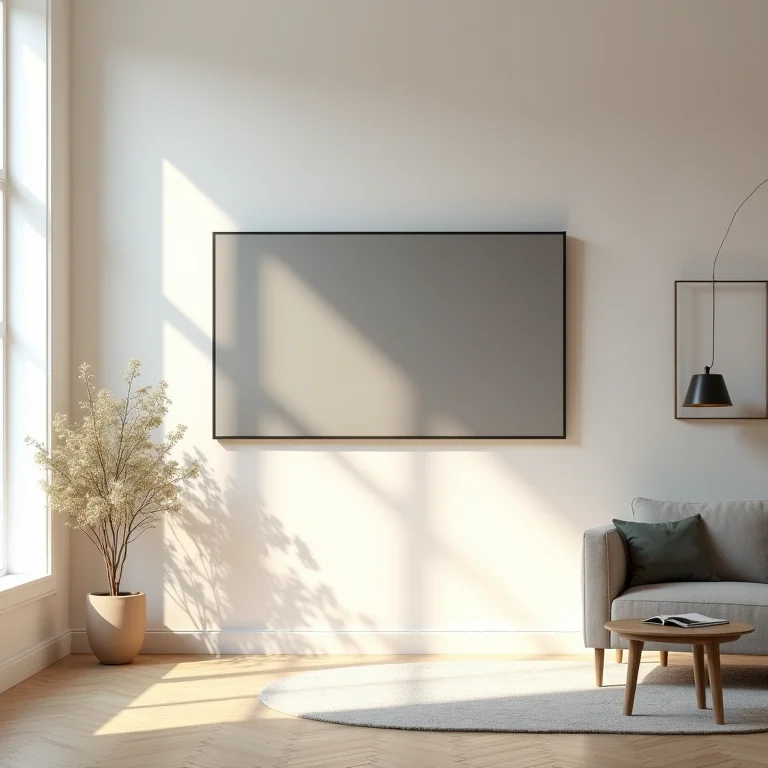 Opções de layout para painel de TV DIY em um quadro de design
