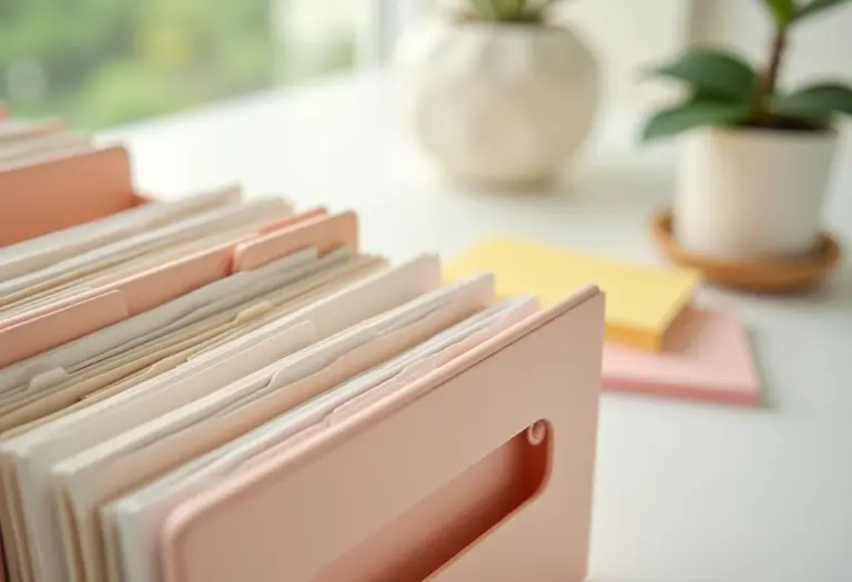 Organização de contas a pagar físicas em um sistema de arquivo estiloso