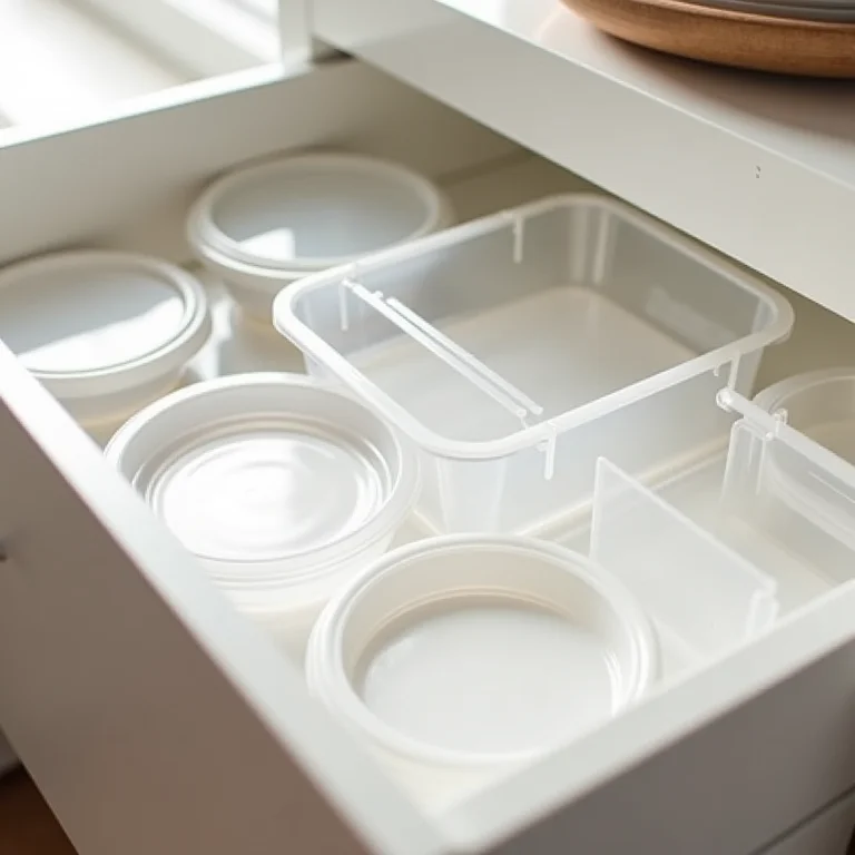 Organizadores de gaveta para potes e tampas