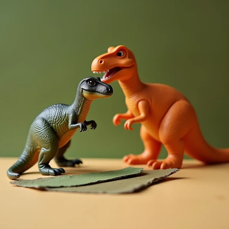 Paleta de cores e texturas inspiradas em dinossauros