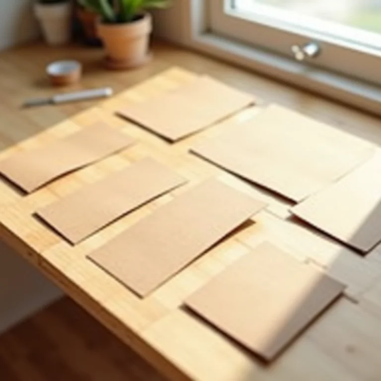 Papelão preparado para montagem do revisteiro DIY