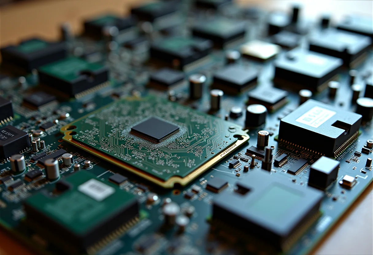 Peças de computador antigas transformadas em arte moderna.