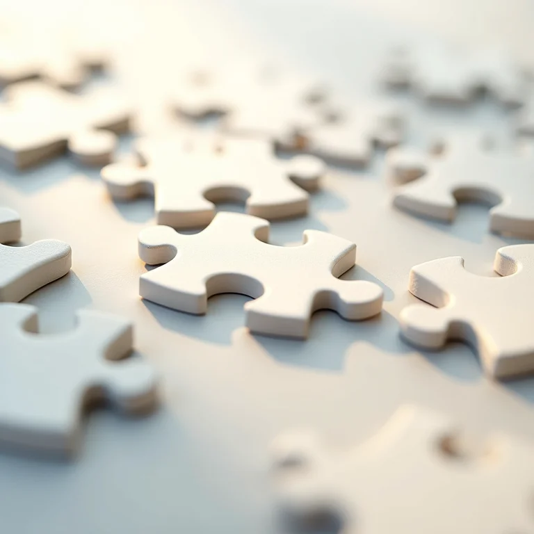 Peças de quebra-cabeça espalhadas simbolizando confusão