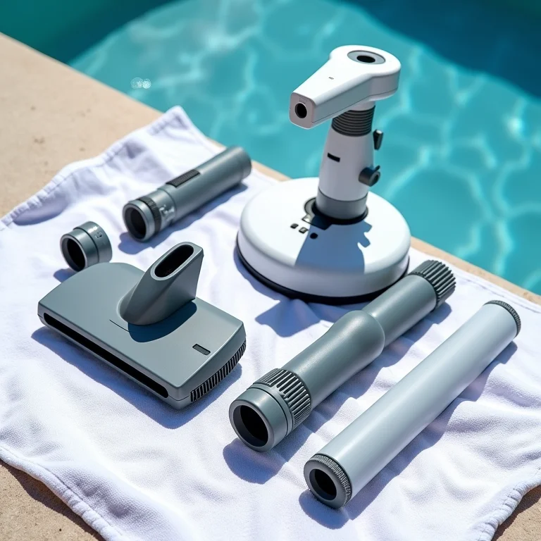Peças de um aspirador de piscina para manutenção