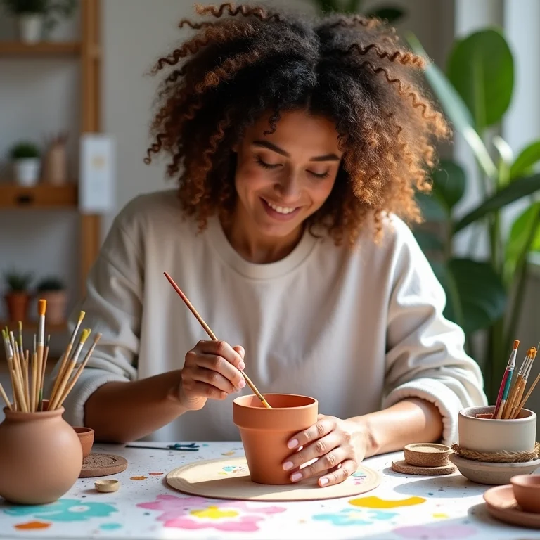 Personalização e estética de vasos autoirrigáveis