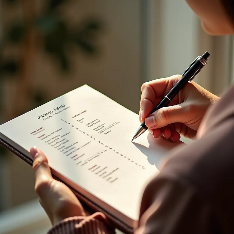 Pessoa criando inventário de perfumes