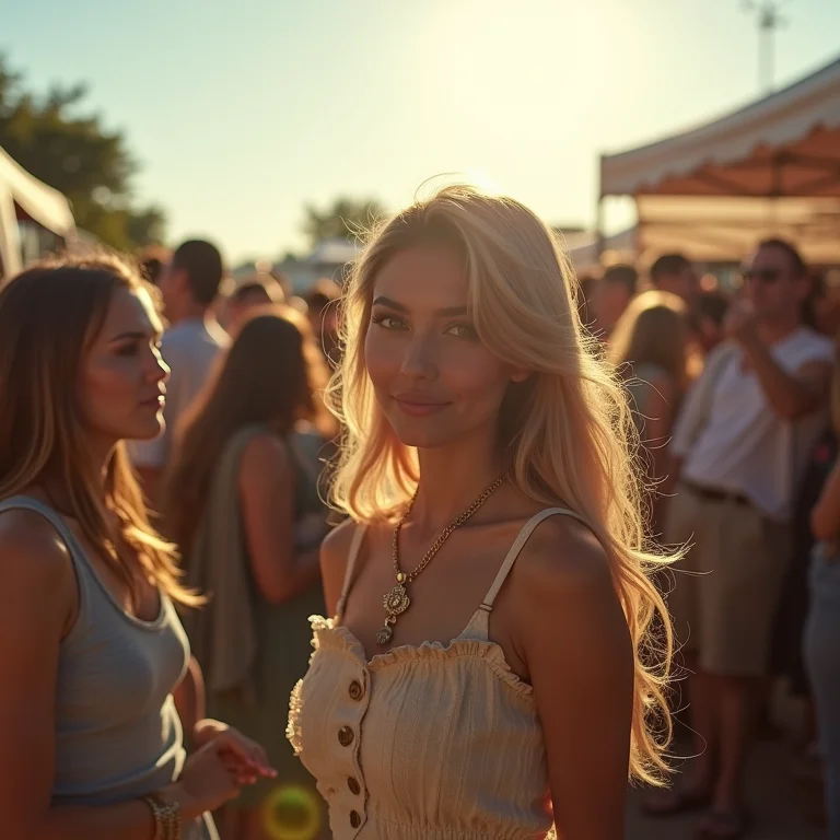 Pessoas garimpando em feira de antiguidades