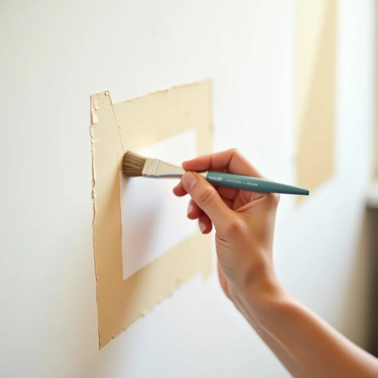 Pintura geométrica DIY na parede