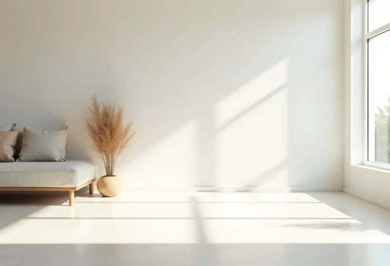 Piso emborrachado impecável em ambiente moderno e bem iluminado